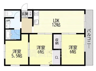 マンションパルティール【4階】の間取り