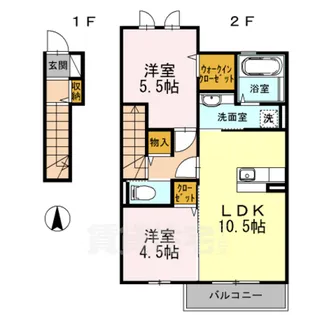 エスポワール2【2階】の間取り