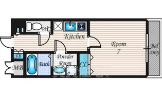 クレアート新大阪パンループ【12階】の間取り