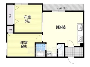 ジュネスボヌール高石【2階】の間取り