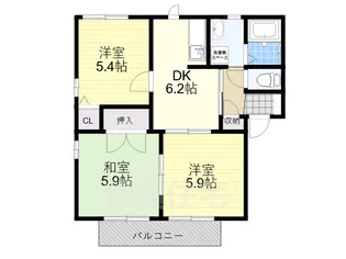 ファミール光A【2階】の間取り