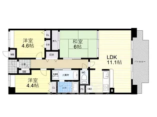 NTPRレジデンス甲子園四番町【3階】の間取り