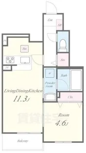 「グレーヌ東寺」【1階】の間取り