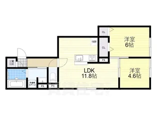 スピネル南草津【2階】の間取り