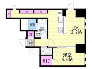 STANDZ京都二条【1階】の間取り