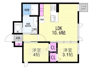 STANDZ京都二条【4階】の間取り