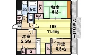 グレープヒル安堂【4階】の間取り