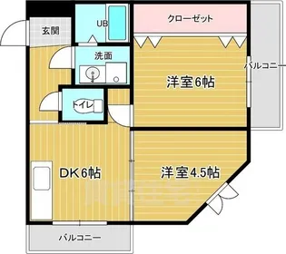 カームハウス嵯峨野【1階】の間取り