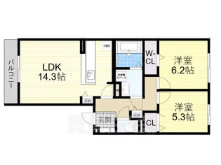 chrysantheme 大鳥【3階】の間取り