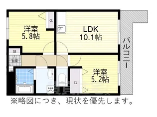 サン プロス ミタニ【2階】の間取り