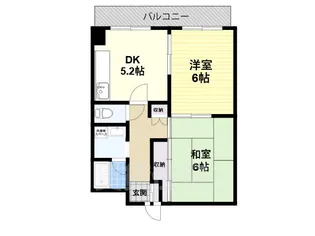 ニューエストタカダ【3階】の間取り