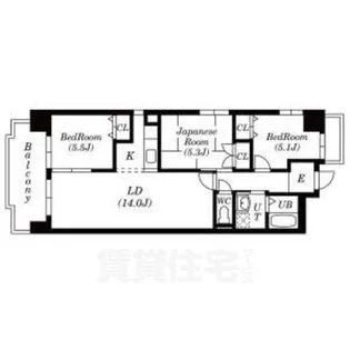 ユーハウス鶴舞2【3階】の間取り