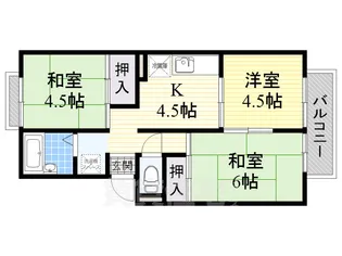 シャンポール・ド・高槻【1階】の間取り