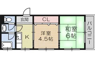 淀コーポ【303号室】の間取り