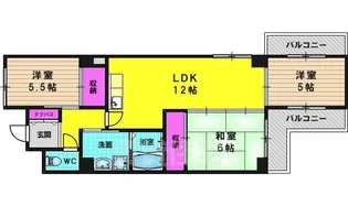 ヴェルデ洛西【3階】の間取り