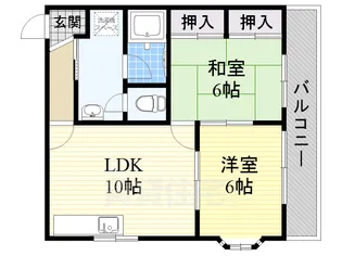 ビートル山本北E棟【1階】の間取り