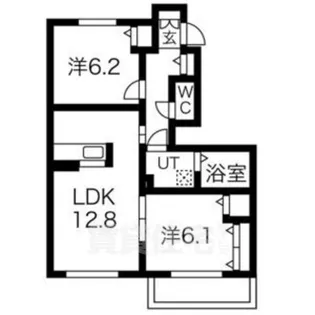 シャーメゾン常盤【1階】の間取り