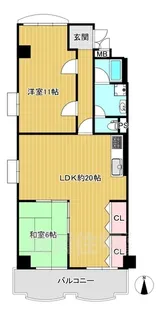 阪急宝塚逆瀬台マンション【3階】の間取り
