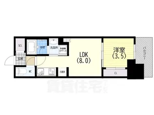 リビオシティ神戸名谷【806号室】の間取り