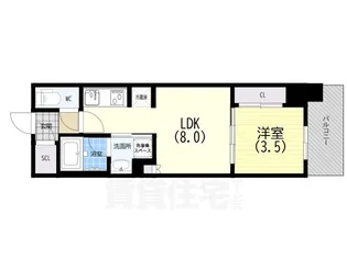 リビオシティ神戸名谷【8階】の間取り