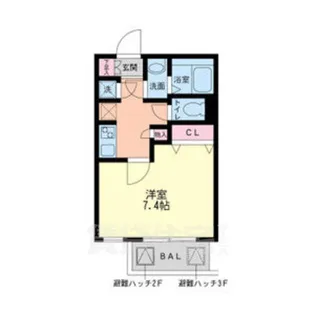 レジディア甲東園【3階】の間取り