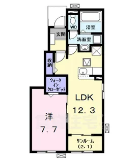 コージィープレイス 凛【1階】の間取り