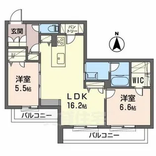 セントリビエ小白水【2階】の間取り