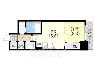 セレニテ神戸ミラク【9階】の間取り