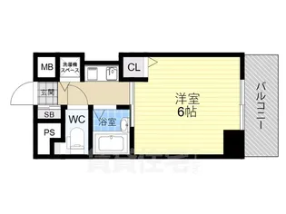 サンパレス第2新大阪【1001号室】の間取り