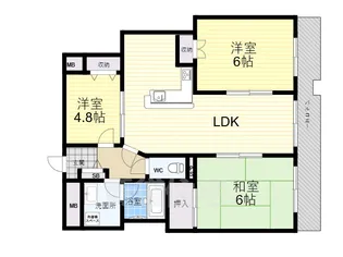パラディオンII【1階】の間取り