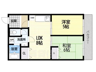 ルーエーベル常光寺参番館【3階】の間取り