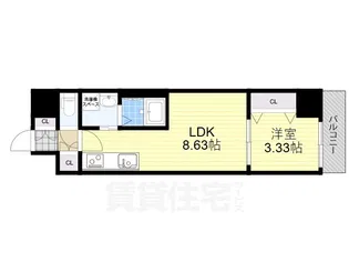 アーバンパーク新大阪【7階】の間取り