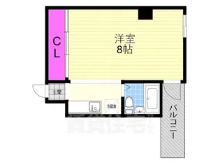 サンロイヤル五條大橋【4階】の間取り