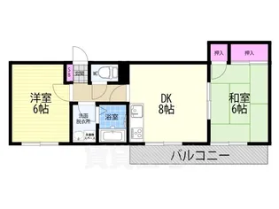 エトワール桃山【1階】の間取り