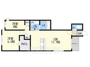 ブリアン西宮【2階】の間取り