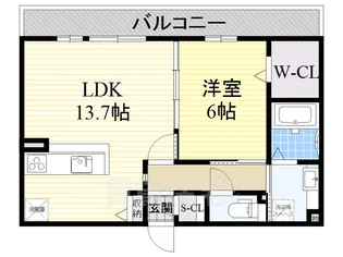 ムーラン ア ヴァンA【1階】の間取り