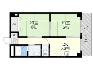 メゾン南江口【4階】の間取り