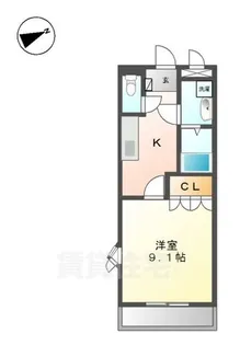 コンフォール白水【2階】の間取り
