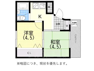 プラーフ大開【1階】の間取り