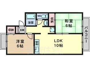 セジュマリール桂 A棟【2階】の間取り