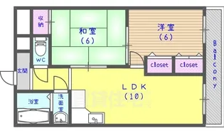 グレイパレスロック1【205号室】の間取り
