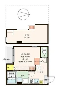 ハーモニーテラス平野西 【1階】の間取り