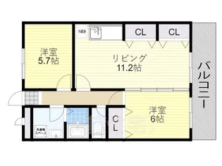 クレストコート【4階】の間取り