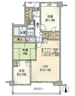 メイツ西山本通【2階】の間取り