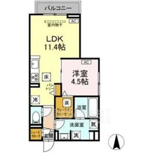 avgi新瑞橋【1階】の間取り