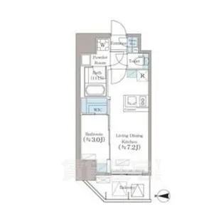 エスリードレジデンス ザ グラン大阪ノア【7階】の間取り