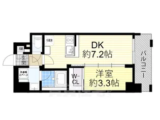 エスリードレジデンス ザ・グラン大阪ノア【6階】の間取り