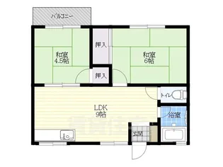 玉手山グリーンハイツ【3階】の間取り