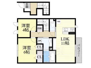 プレミール東本町【2階】の間取り