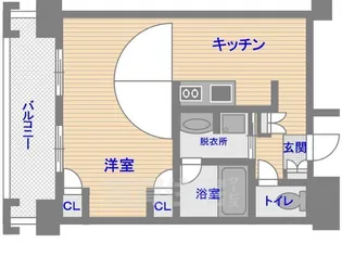 リアンシエルブルー東比恵【9階】の間取り